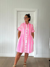 Load image into Gallery viewer, Shawty Button Down Dress in Cotton Jacquard
