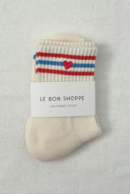 Load image into Gallery viewer, EMBROIDERED GIRLFRIEND SOCKS - LECHE + HEART
